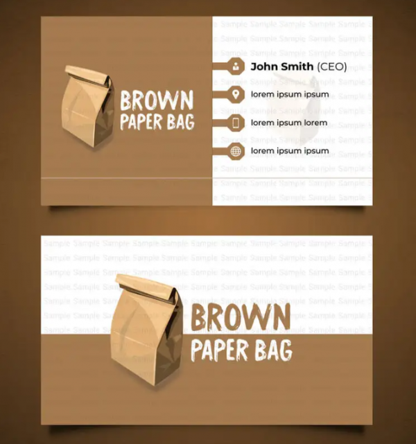 Kartu nama kantong kertas